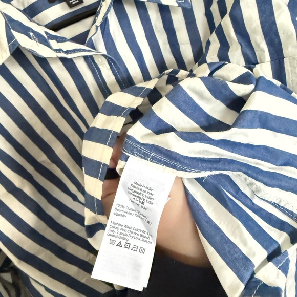 J. Crew Étienne cropped button-up shirt in striped cotton poplin - Picture 5 of 7
